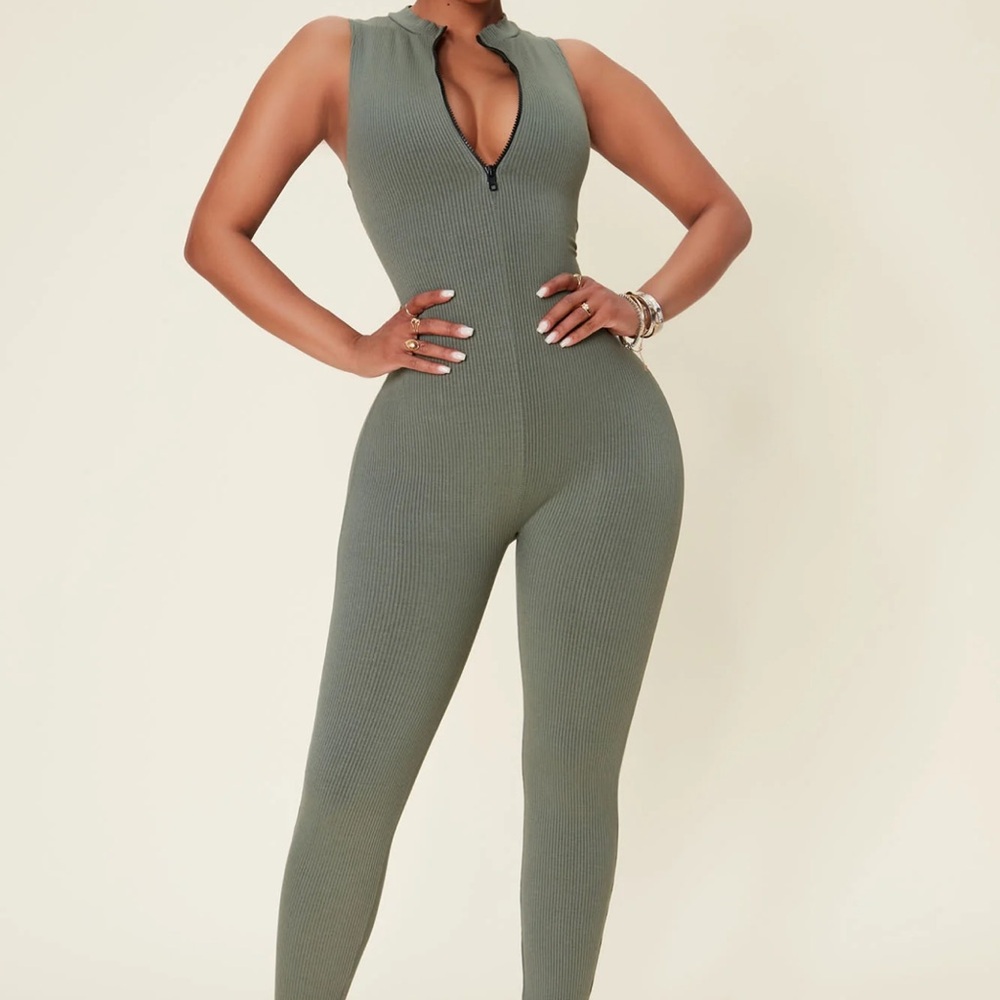 Cheyenne Zip Front Snatched Jumpsuit